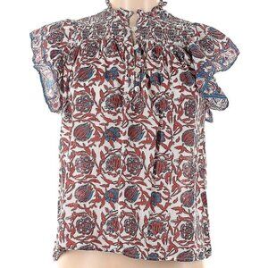 XS house of harlow 1960 ruffle sleeve top